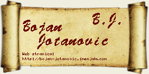 Bojan Jotanović vizit kartica
